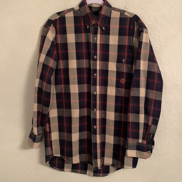 Wrangler Twenty X Cotton Plaid Shirt Men’s Size 15,5/ 33-34/ M - Picture 1 of 9
